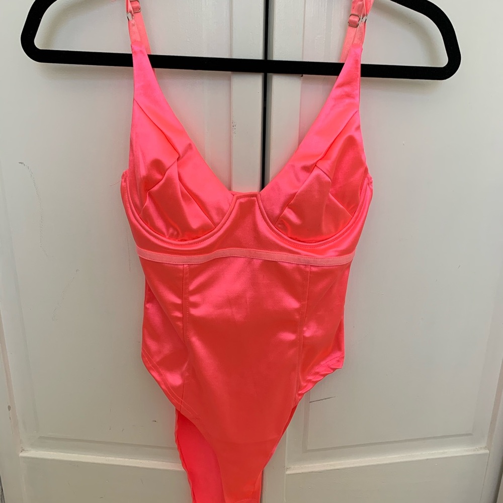 Hot Pink Bustier Bodysuit